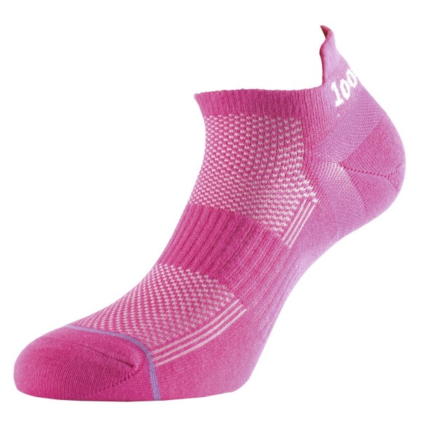 1000 Mile Ultimate Tactel Trainer Womens Sports Socks - Double Layer, Anti Blister - Pink