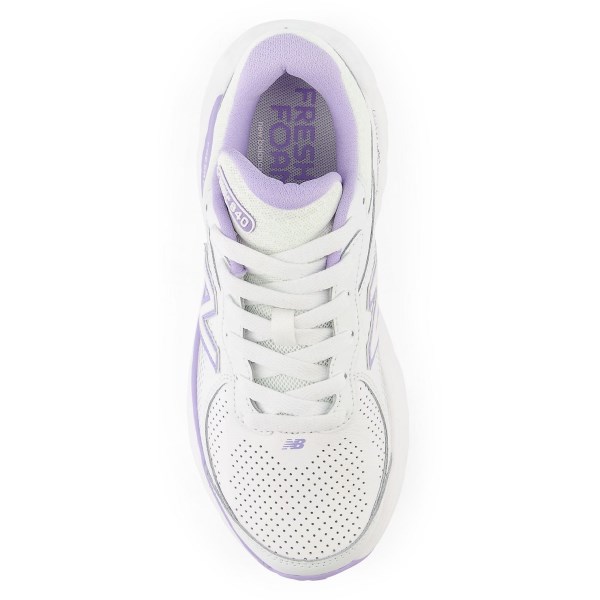 New Balance Fresh Foam X 840v1 Slip-Resistant - Womens Walking Shoes - White/Lilac Glo