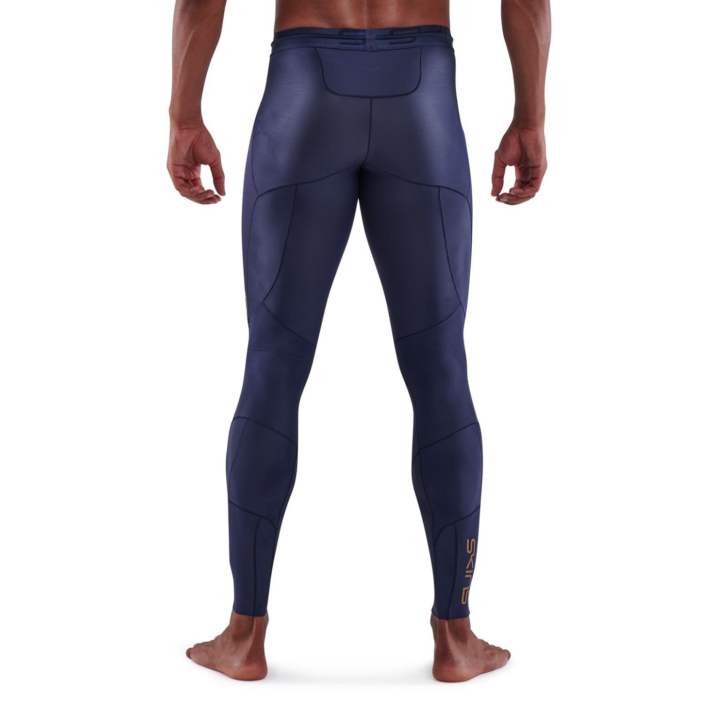 Skins Series-5 Mens Compression Long Tights - Navy Blue | Sportitude