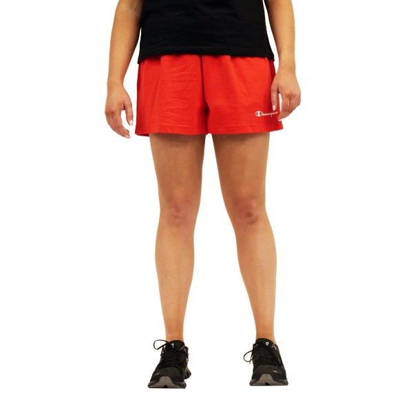 Champion C Logo Jersey High Waisted Womens Shorts - Red
