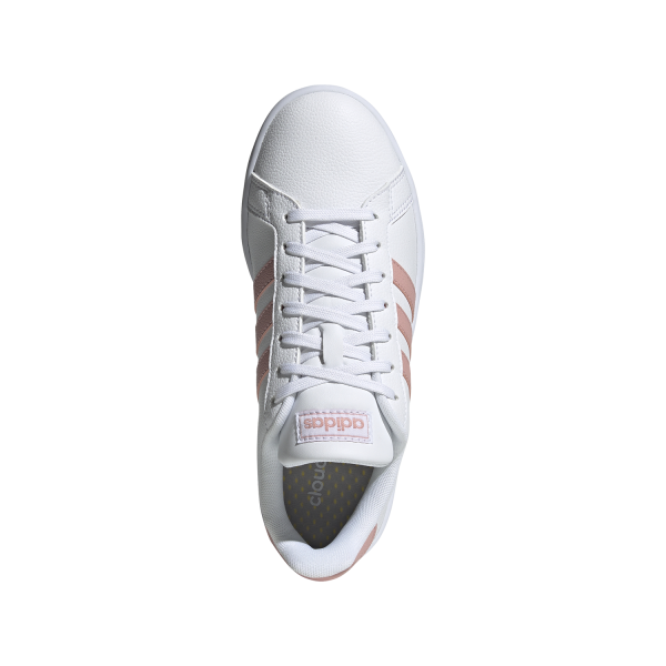 Adidas Grand Court - Womens Sneakers - White/Wonder Mauve/Grey Two