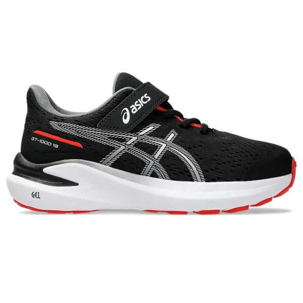 Asics GT-1000 13 PS - Kids Running Shoes - Black/Fiery Red