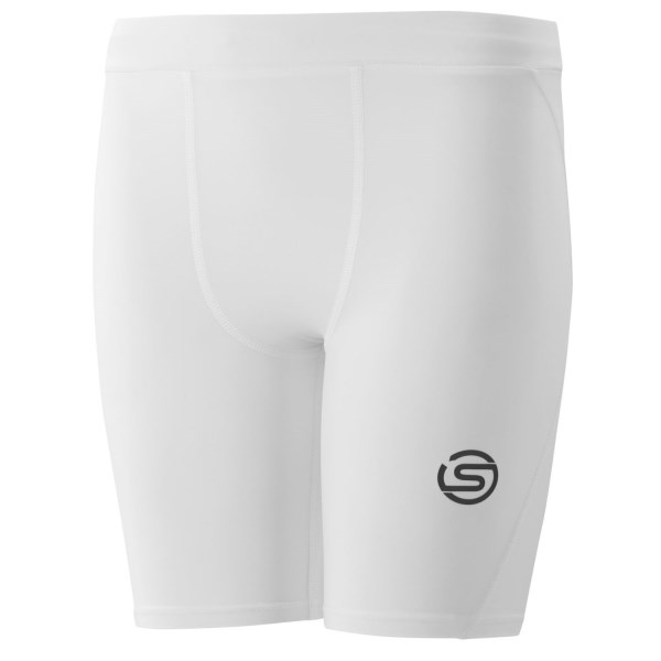 Skins Series-1 Youth Kids Compression Half Tights - White