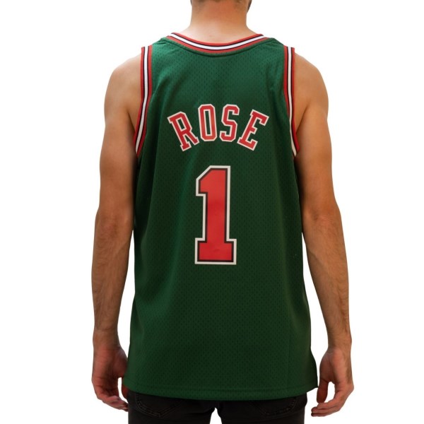 Mitchell & Ness Chicago Bulls Derrick Rose 2008-09 NBA Swingman Mens Basketbal Jersey - Green/Red