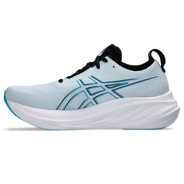 Asics Gel Nimbus 26 - Mens Running Shoes - Cool Grey/Bright Cyan