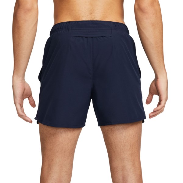 Nike Dri-Fit Challenger 5 Inch Brief-Lined Mens Running Shorts - Obsidian/Black/Reflective Silver