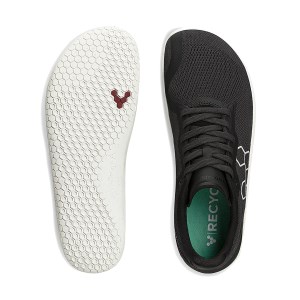Vivobarefoot Geo Racer - Mens Running Shoes - Obsidian/White