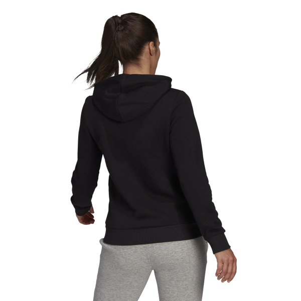 Adidas Essentials Logo Fleece Womens Hoodie - Black/White