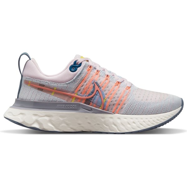 Nike React Infinity Run Flyknit 2 Premium - Womens Running Shoes - Pink Foam/Multi-Colour/Blue/Tint