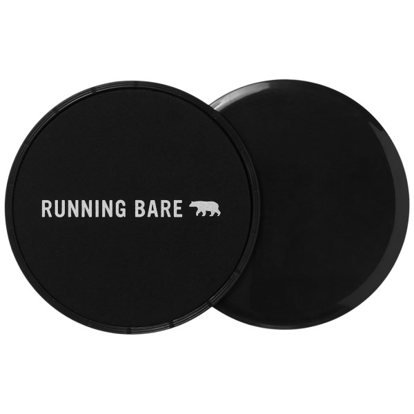 Running Bare Slide With Me Core Training Discs - Black
