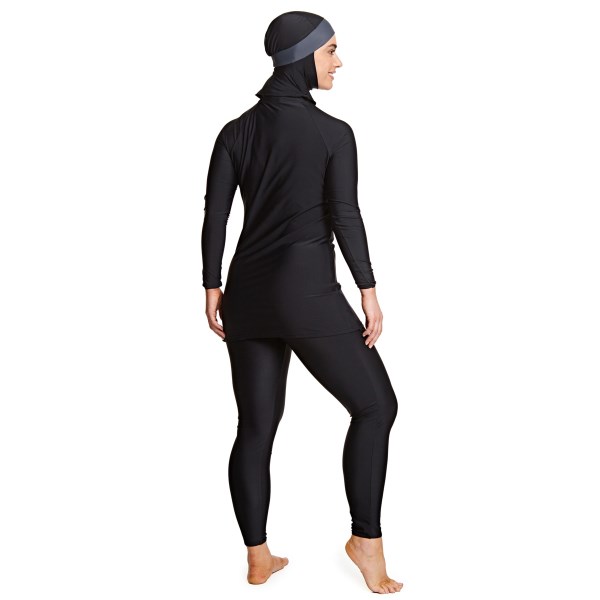 Zoggs Meelup 3 Piece Womens Modesty Swimsuit - Black/Grey