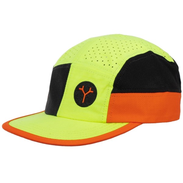 Fractel Mirage Edition Running Cap - Black/Fluorescent Yellow/Orange