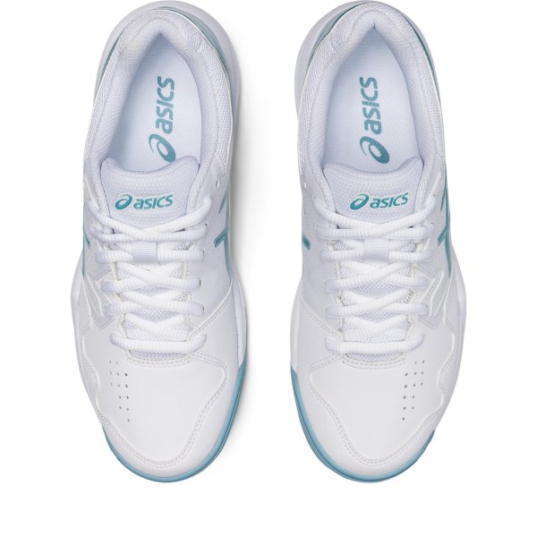 Asics Gel Dedicate 7 Hardcourt - Womens Tennis Shoes - White/Smoke Blue