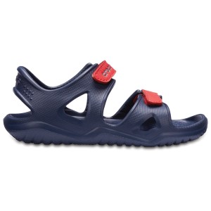 Crocs Swiftwater River Sandal - Kids Sandals - Navy/Flame