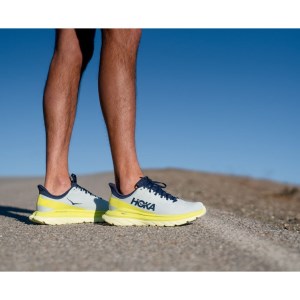 Hoka Mach 4 - Mens Running Shoes - Blue Flower/Citrus