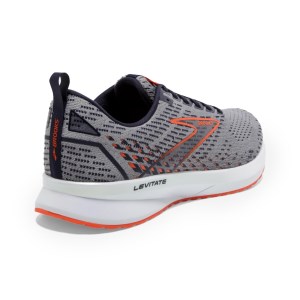 Brooks Levitate 5 - Mens Running Shoes - Grey/Peacoat/Flame