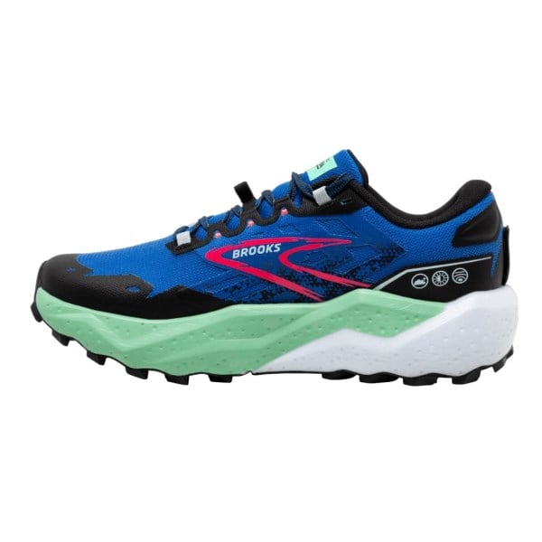 Brooks Caldera 7 - Mens Trail Running Shoes - Victoria Blue/Black/Spring Bud