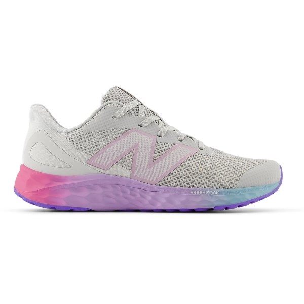 New Balance Fresh Foam Arishi v4 Lace - Kids Running Shoes - Grey Matter/Pink/Lilac Glo