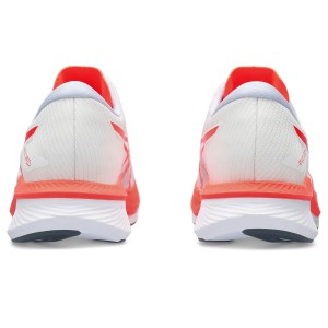 Asics Magic Speed 3 - Mens Road Racing Shoes - White/Sunrise Red