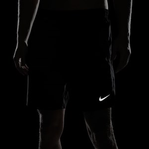Nike Dri-Fit Challenger 7 Inch Brief-Lined Mens Running Shorts - Black/Reflective Silver