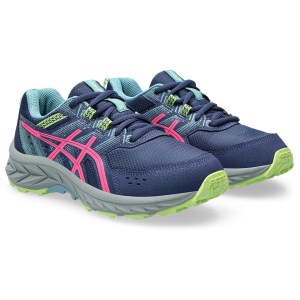 Asics Gel Venture 9 GS - Kids Trail Running Shoes - Deep Ocean/Hot Pink