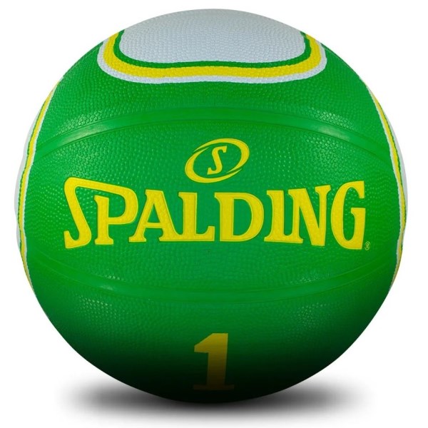 Spalding Jersey Series Australia Outdoor Basketball - Size 7 - Green/Gold