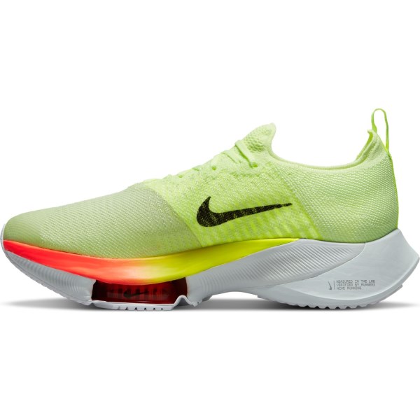 Nike Air Zoom Tempo Next% - Mens Running Shoes - Barely Volt/Black Volt/Hyper Orange