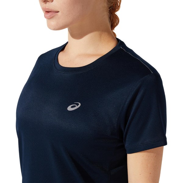 Asics Silver Womens Short Sleeve Running T-Shirt - French Blue
