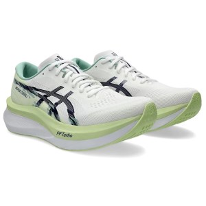 Asics Magic Speed 4 - Mens Road Racing Shoes - White/Blue Expanse