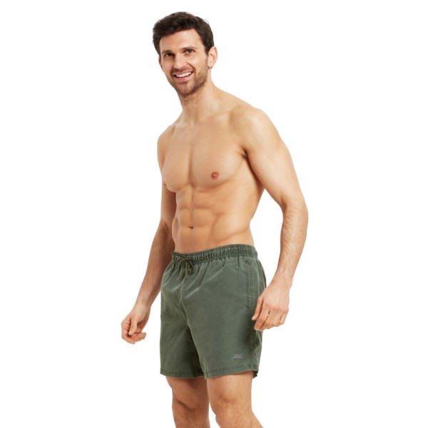 Zoggs Mosman Washed 15 Inch Mens Swimming Shorts - Khaki