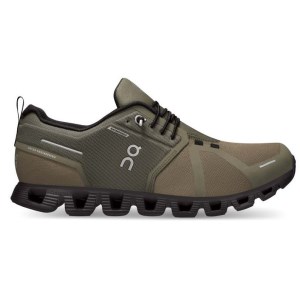 On Cloud 5 Waterproof - Mens Running Shoes - Olive/Black