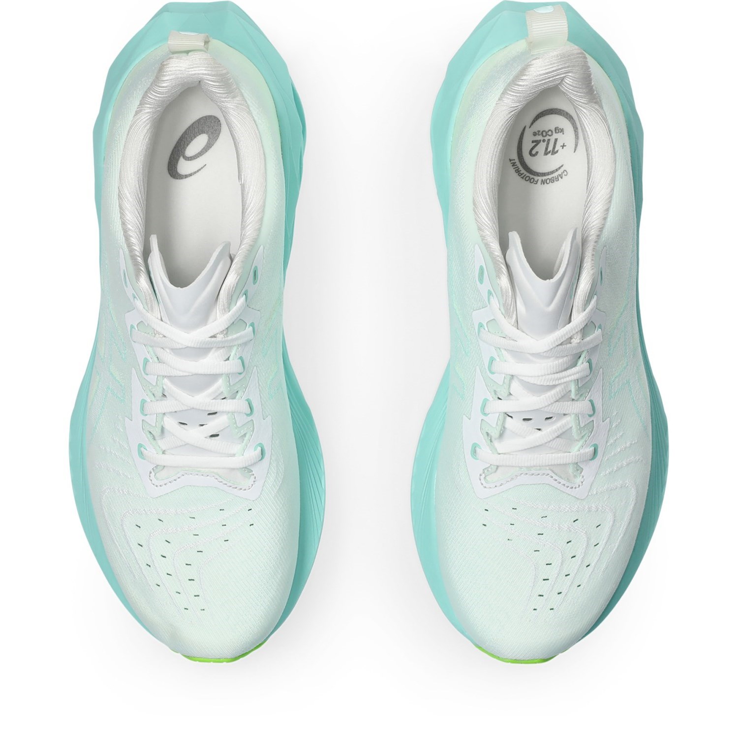 Asics NovaBlast 4 - Mens Running Shoes - White/Illuminate Mint | Sportitude