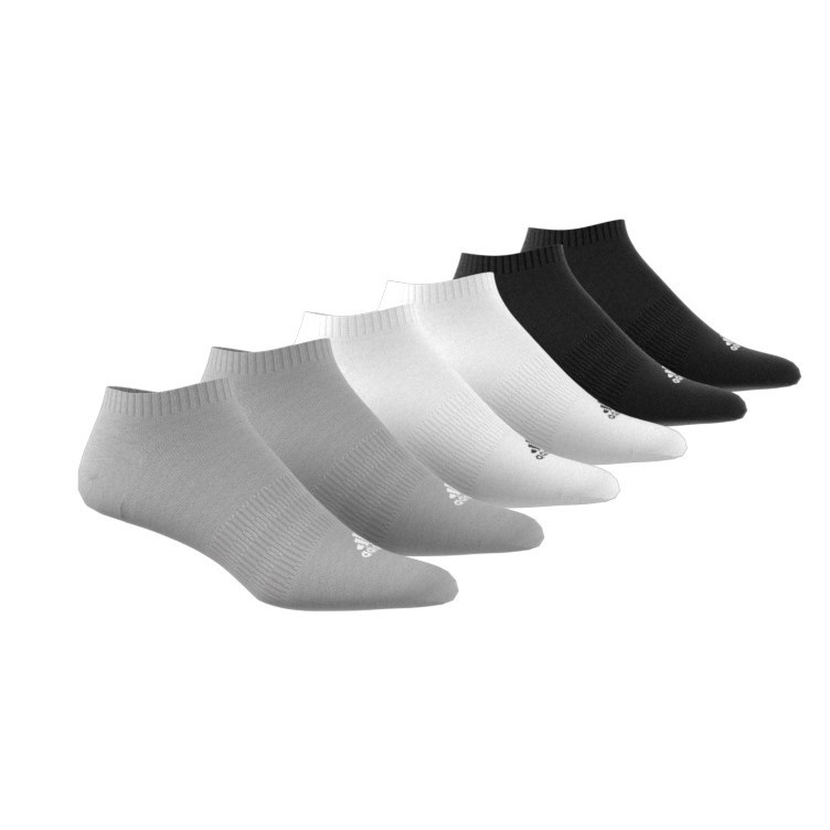 Adidas Cushioned Sportswear Low Cut Socks - 6 Pair - Medium Grey ...