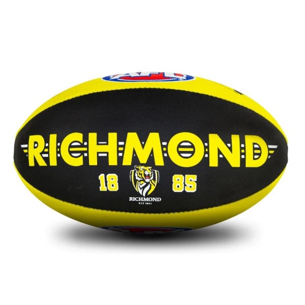 Sherrin AFL Richmond Tigers Synthetic Football - Size 5 - Yellow