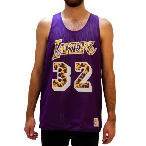 Mitchell & Ness Los Angeles Lakers Magic Johnson Reversible Mesh Mens Basketball Jersey - Purple