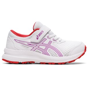 Asics Contend 8 PS - Kids Running Shoes - White/Orchid