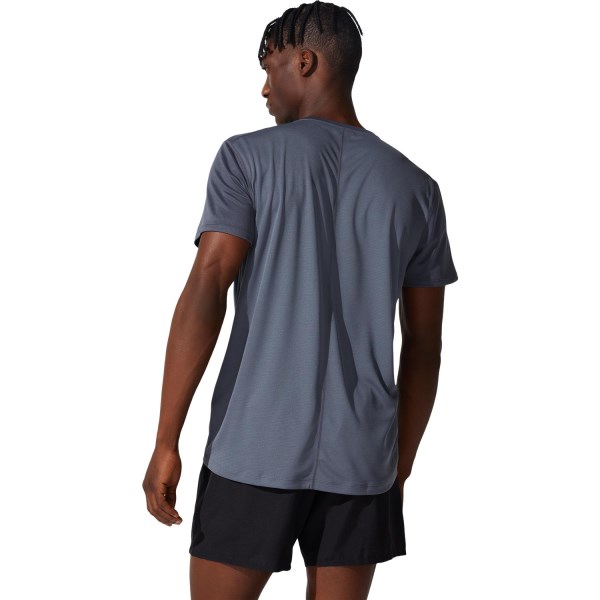 Asics Silver Mens Short Sleeve Running T-Shirt - Carrier Grey