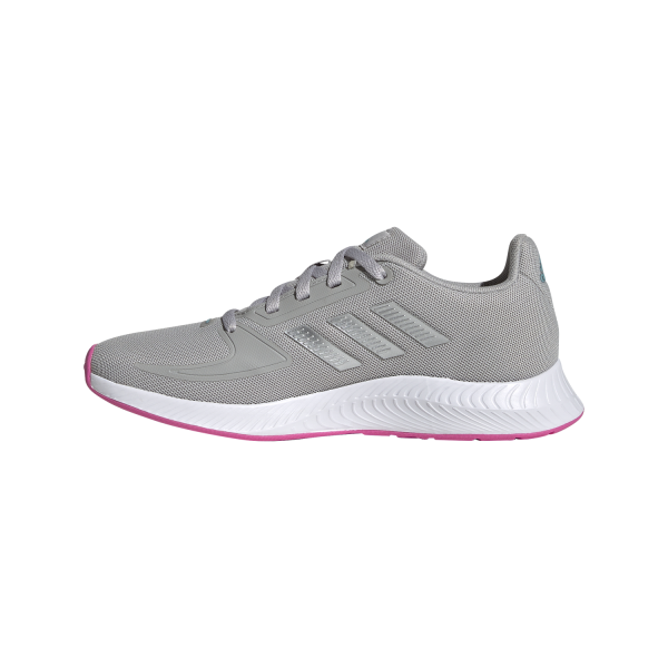 Adidas Runfalcon 2.0 - Kids Running Shoes - Grey Two/Silver Metallic/Screaming Pink