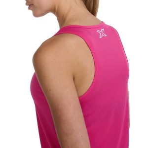 2XU Aero Womens Running Singlet - Fuchsia/White Reflective