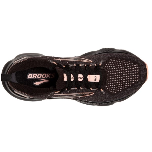 Brooks Glycerin StealthFit 20 - Womens Running Shoes - Black/Pearl/Peach