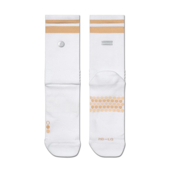 Shyu Half Crew Racing Socks - White/Oat/Oat