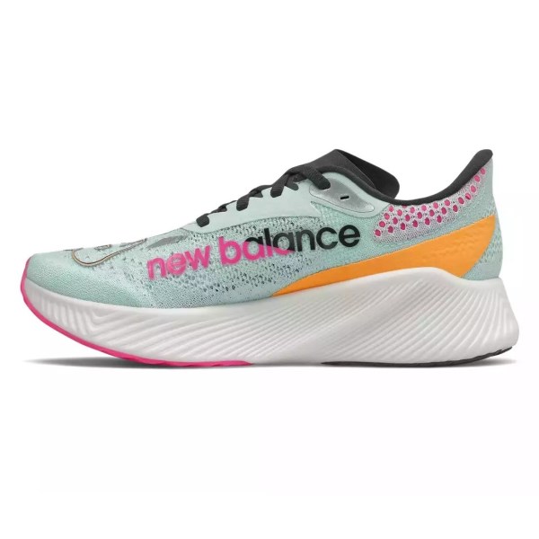 New Balance FuelCell RC Elite v2 - Womens Road Racing Shoes - Blue/Gold/White