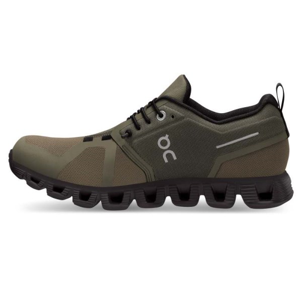 On Cloud 5 Waterproof - Womens Running Shoes - Olive/Black