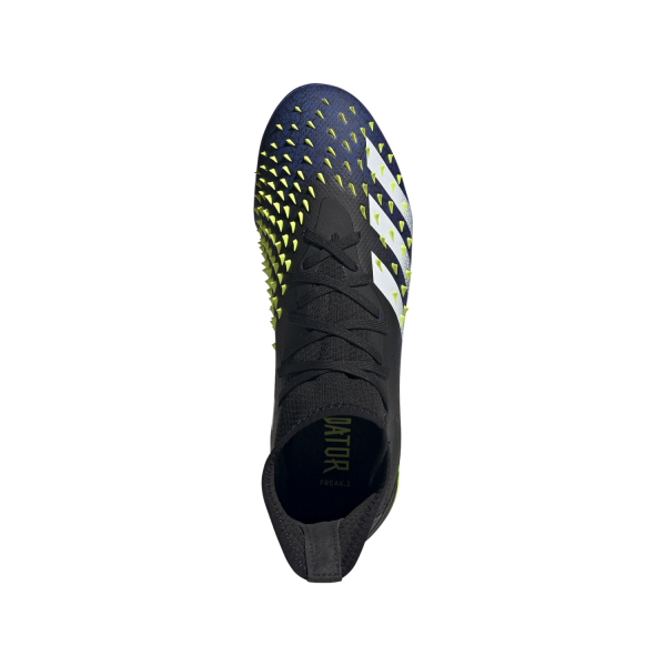 Adidas Predator Freak .2 FG - Mens Football Boots - Core Black/White/Solar Yellow