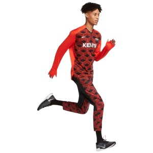 Nike Dri-Fit Team Kenya Element Half Zip Mens Running Top - Chile Red/White