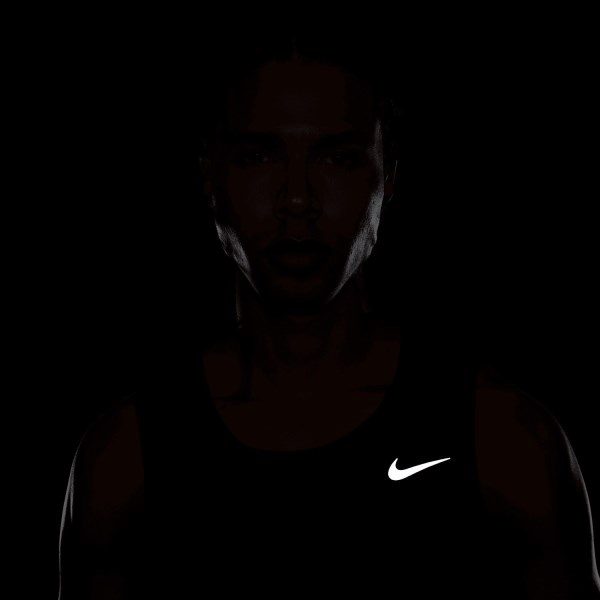 Nike Dri-Fit Miler Mens Running Tank Top - Black/Reflective Silver ...