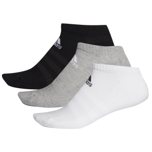 Adidas Cushioned Ankle Socks - 3 Pairs - Medium Grey Heather/White/Black