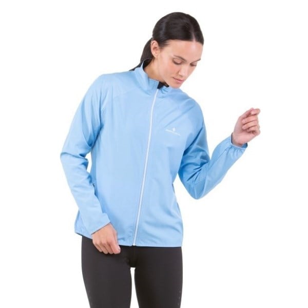 Ronhill Core Womens Running Jacket - Cornflower Blue/Bright white
