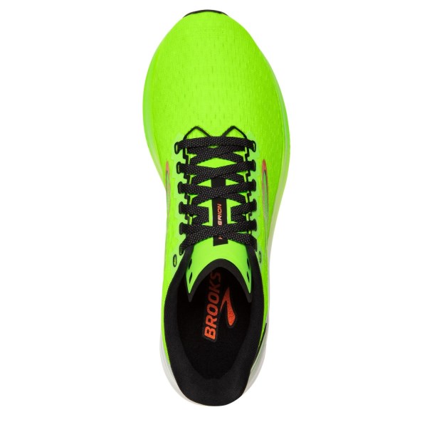 Brooks Hyperion - Mens Running Shoes - Green Gecko/Red Orange/White