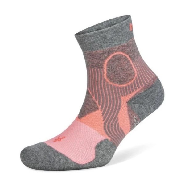 Balega Support Running Socks - Sherbet Pink/Midgrey